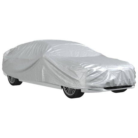 Vidaxl housse de voiture pour berline avec sangles à boucles l peva couleur argent