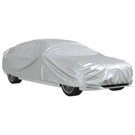 Vidaxxl housse de voiture pour berline avec sangles à boucles xxl peva couleur argent