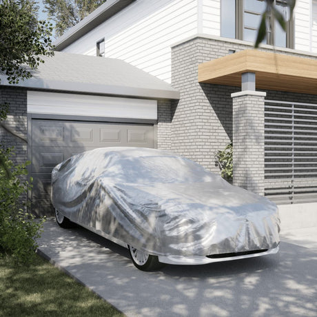 Vidaxxl housse de voiture pour berline avec sangles à boucles xxl peva couleur argent
