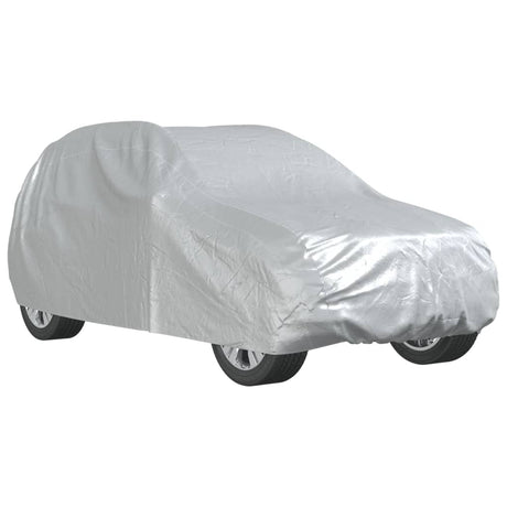 Bâche de voiture Vidaxl pour SUV avec sangles à boucles l entièrement Peva couleur argent