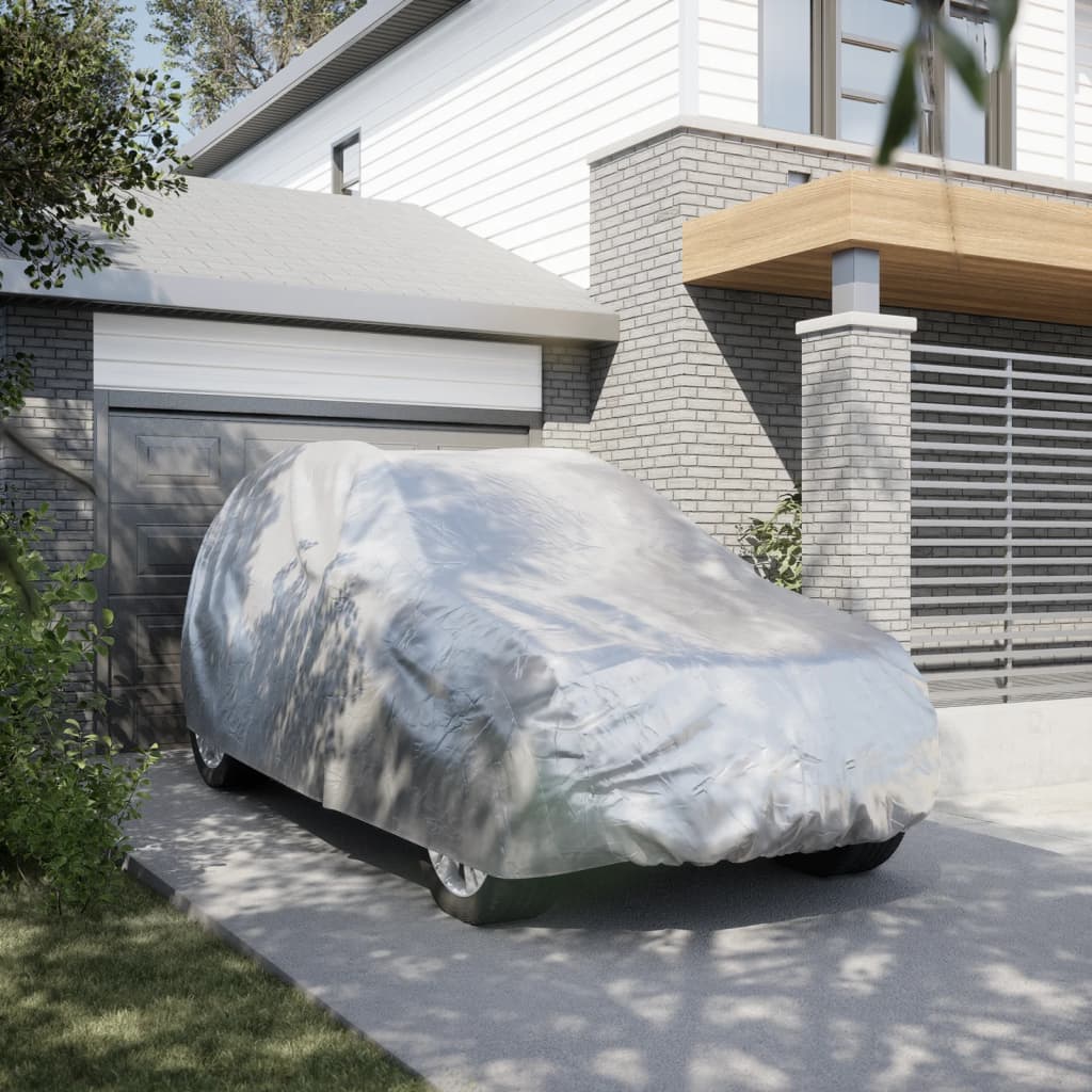 Bâche de voiture Vidaxl pour SUV avec sangles à boucles l entièrement Peva couleur argent