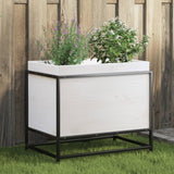 Vidaxx jardinière 60x40x50 cm bois de pin massif blanc