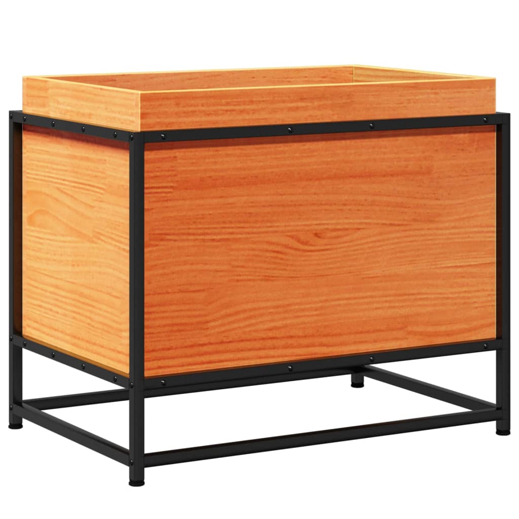 Vidaxx jardinière 60x40x50 cm bois de pin massif, marron lavé