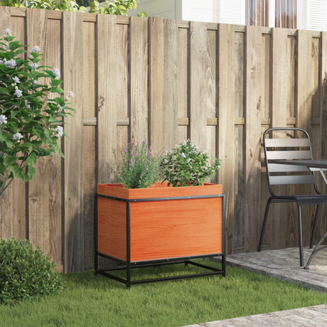 Vidaxx jardinière 60x40x50 cm bois de pin massif, marron lavé