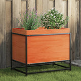 Vidaxx jardinière 60x40x50 cm bois de pin massif, marron lavé