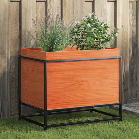 Vidaxx jardinière 60x40x50 cm bois de pin massif, marron lavé