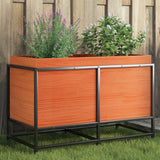 Vidaxx jardinière 80x40x50 cm bois de pin massif, marron lavé