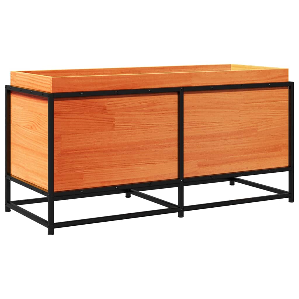 Vidaxx jardinière 100x40x50 cm bois de pin massif, marron lavé