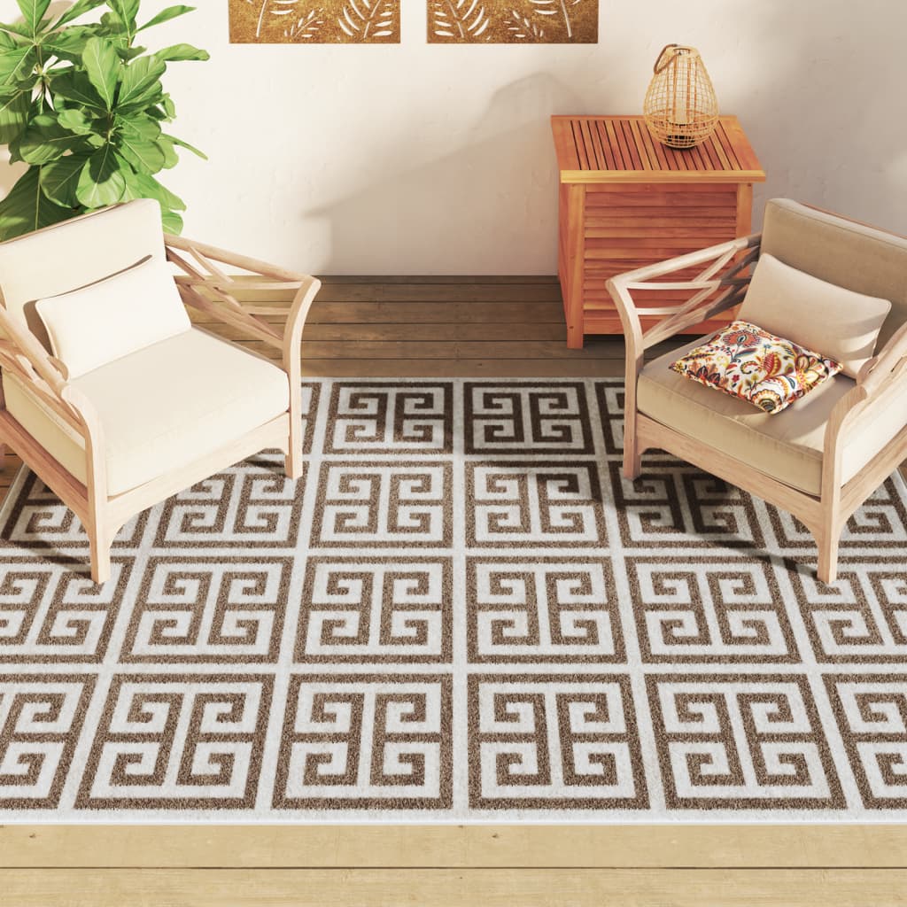 Tapis Vidaxx pour intérieur et extérieur, poils ras, 190x300 cm, multicolore