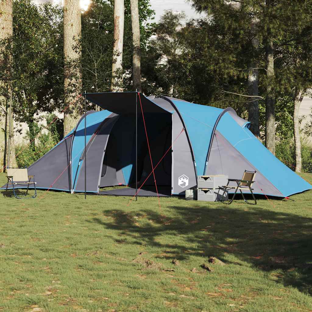 Vidaxl dome tente 6 personnes imperméables bleu