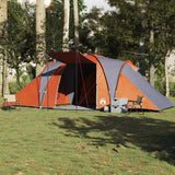 Vidaxl Dome Stan 6-Person Waterproof Grey and Orange