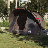 VidaXL tente de pêche 5 personnes imperméable marron