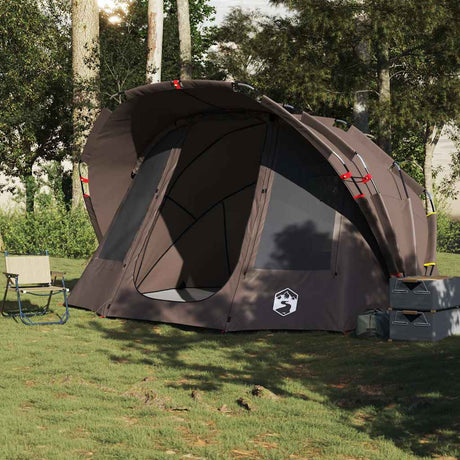 VidaXL tente de pêche 5 personnes imperméable marron