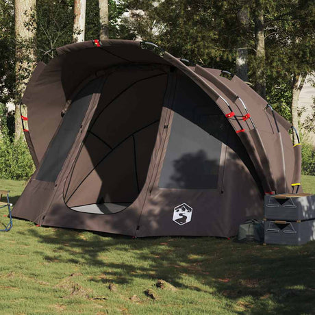 VidaXL tente de pêche 5 personnes imperméable marron