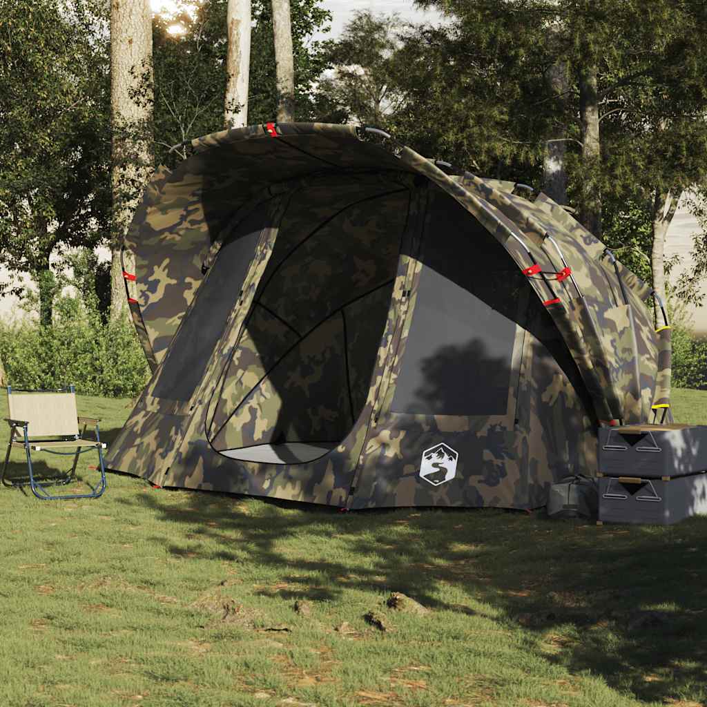 Tente de pêche VidaXL camouflage imperméable 5 personnes