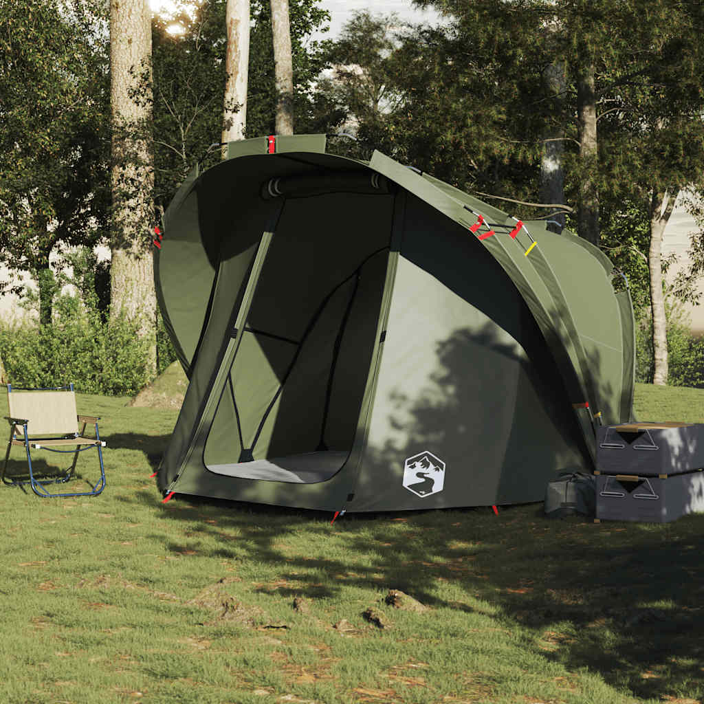 VidaXL tente de pêche 4 personnes imperméable vert olive