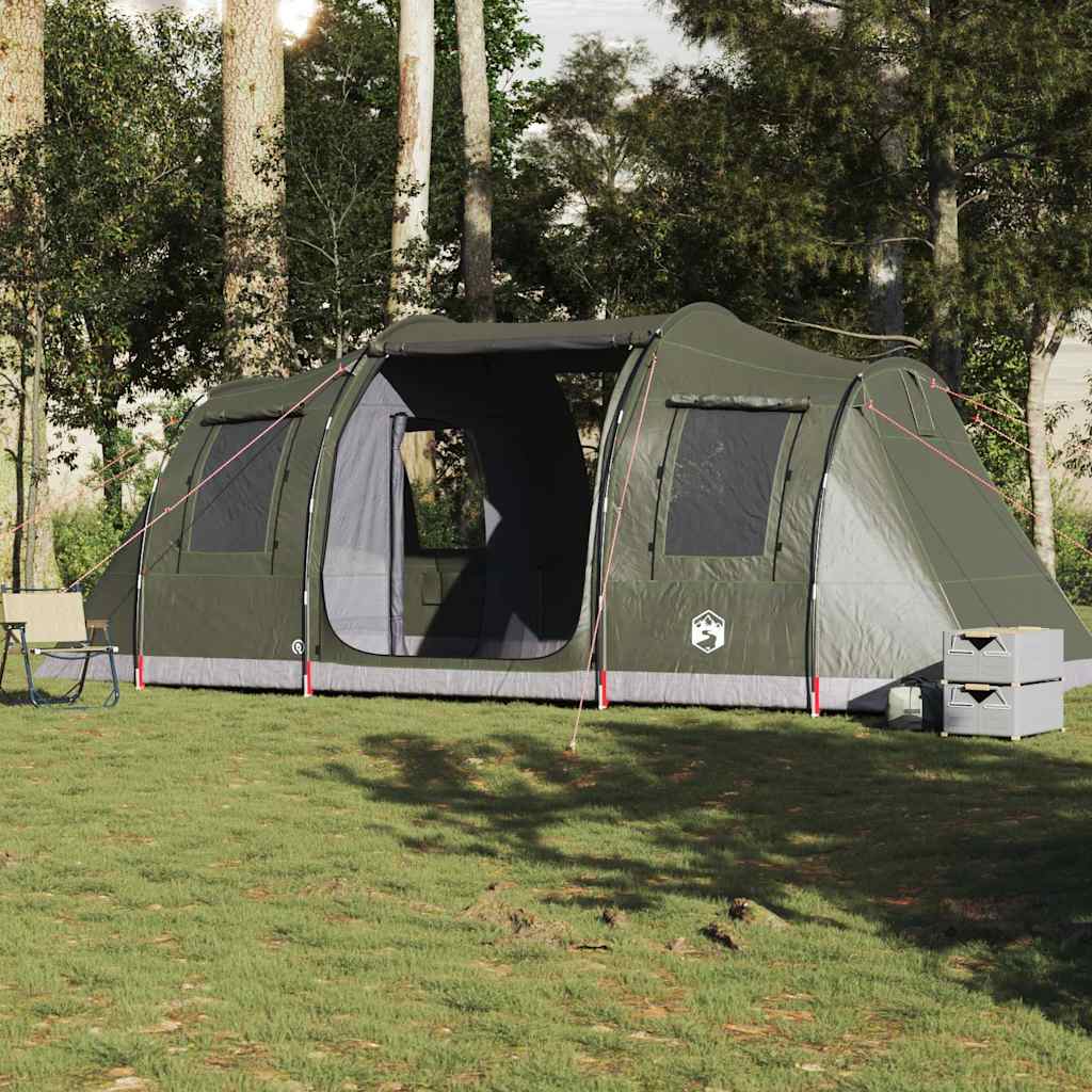 Tente tunnel VidaXL 4 personnes imperméable vert olive