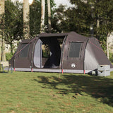 VidaXL tente tunnel 4 personnes imperméable marron