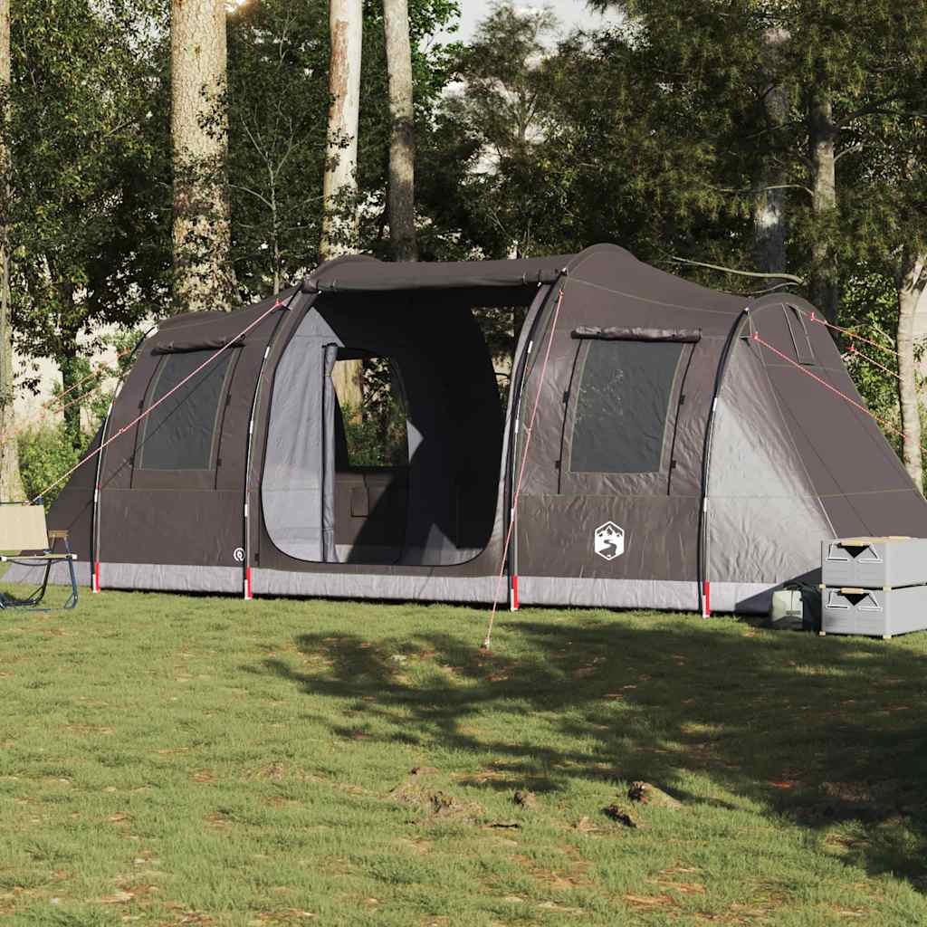 VidaXL tente tunnel 4 personnes imperméable marron