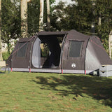 VidaXL tente tunnel 4 personnes imperméable marron