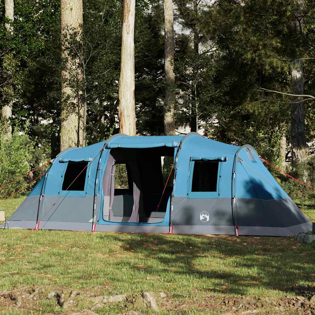 Tente tunnel VidaXL 6 personnes imperméable bleue