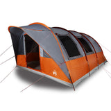 Vidaxl Tunnel Tent à 5 personnes étanche gris et orange