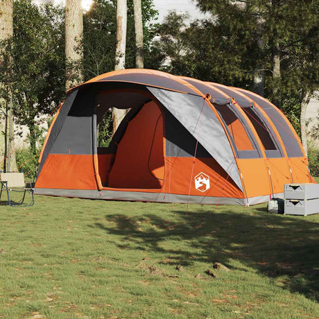 Tente tunnel Vidaxx 5 places imperméable gris et orange