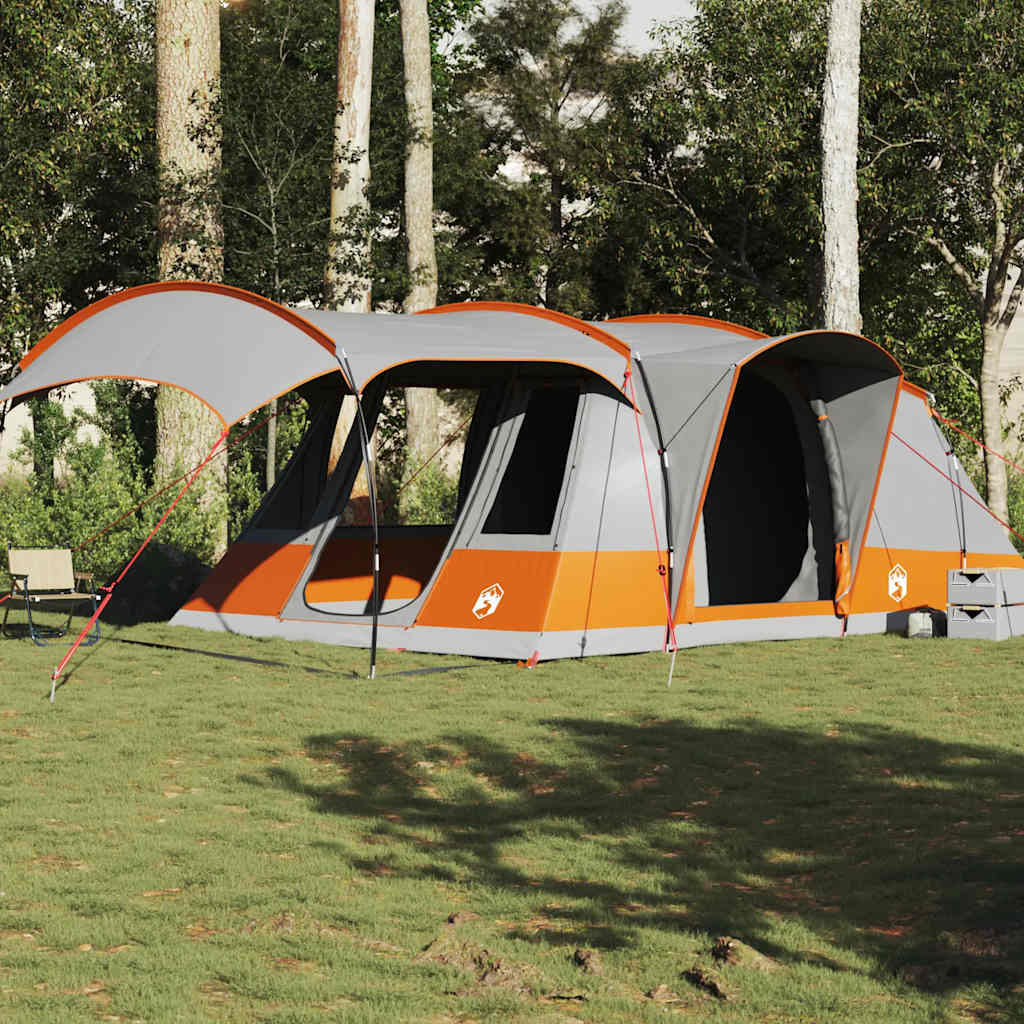 Tente tunnel Vidaxx 5 places imperméable gris et orange