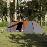 Vidaxl Dome Stan 8-Person Waterproof Grey and Orange