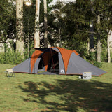 Vidaxl dome tente 6 personnes étanche gris et orange