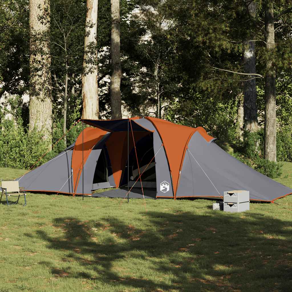 Tente dôme Vidaxx 6 personnes imperméable gris et orange