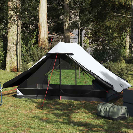 Tente VidaXL 2 personnes tissu occultant imperméable blanc