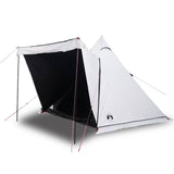 Vidaxl tente tipi 6 personnes imperméable tissu occultant blanc