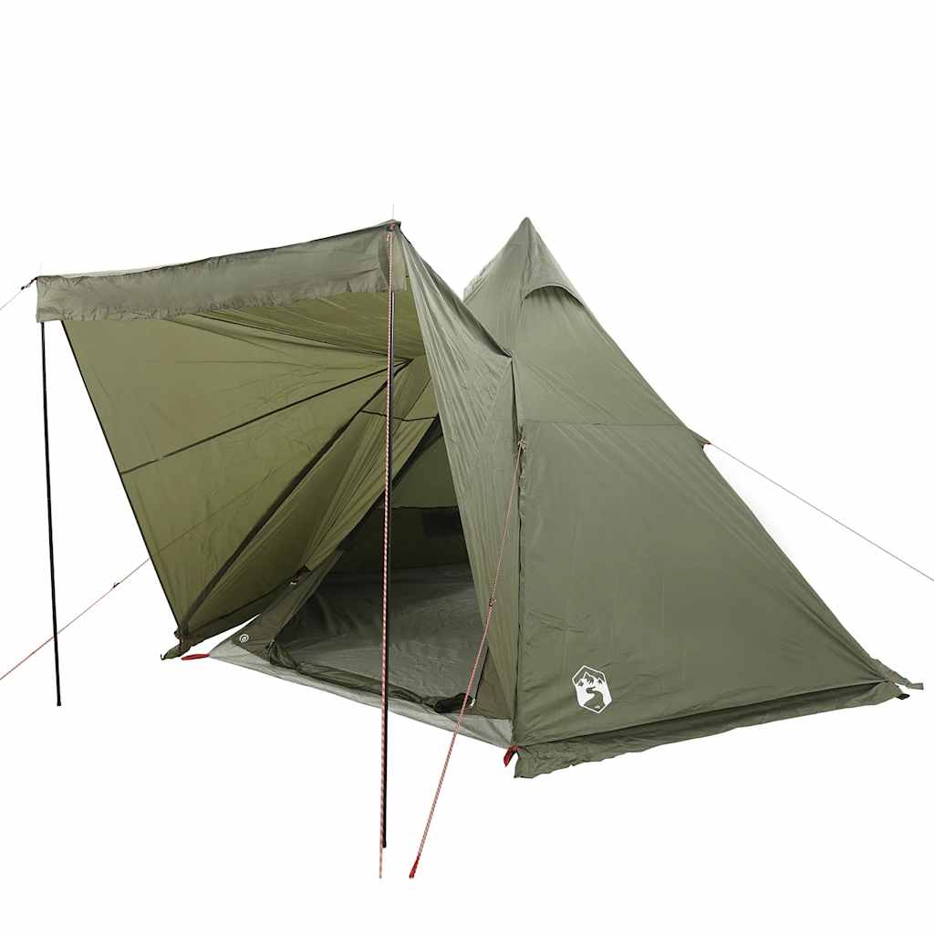 Tente tipi Vidaxl 6 personnes imperméable vert olive