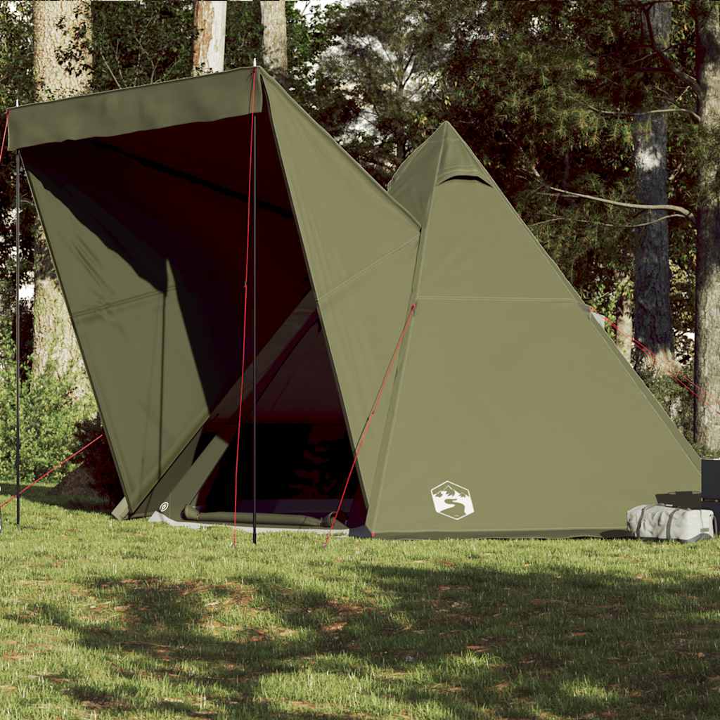 Tente tipi Vidaxl 6 personnes imperméable vert olive