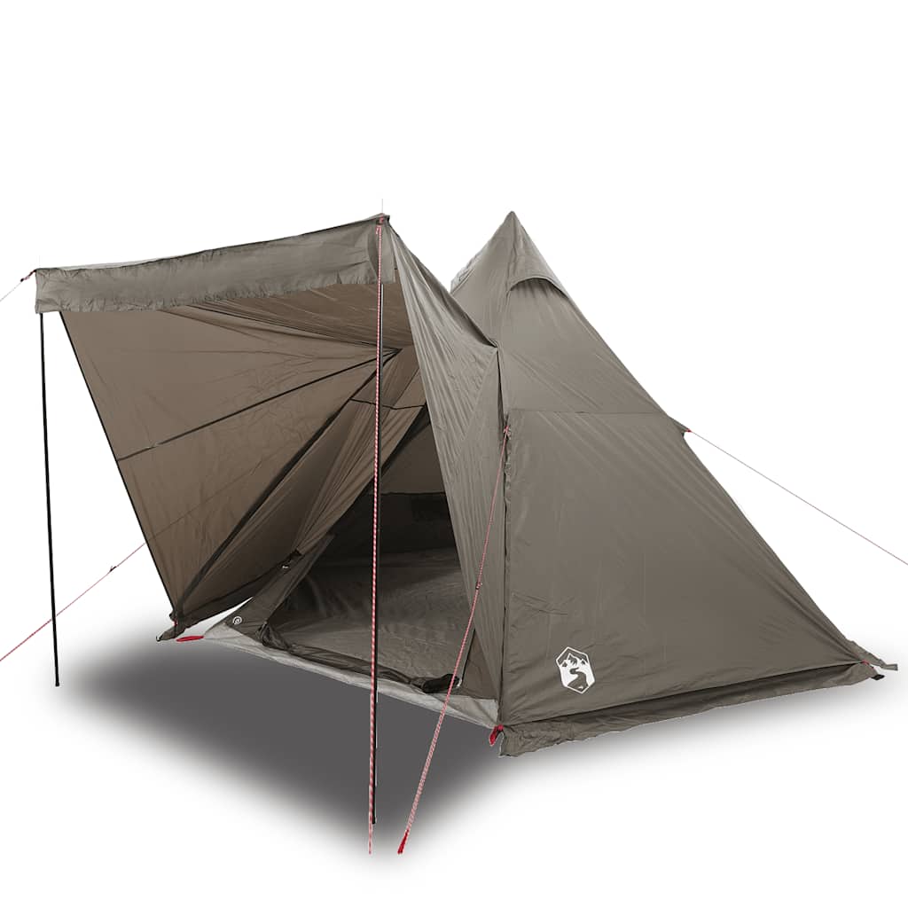 Tente tipi Vidaxl 6 personnes imperméable marron