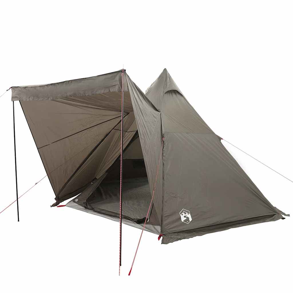 Tente tipi Vidaxl 6 personnes imperméable marron