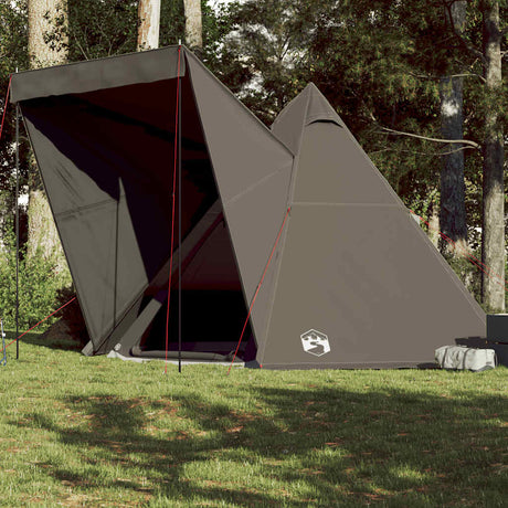 Tente tipi Vidaxl 6 personnes imperméable marron
