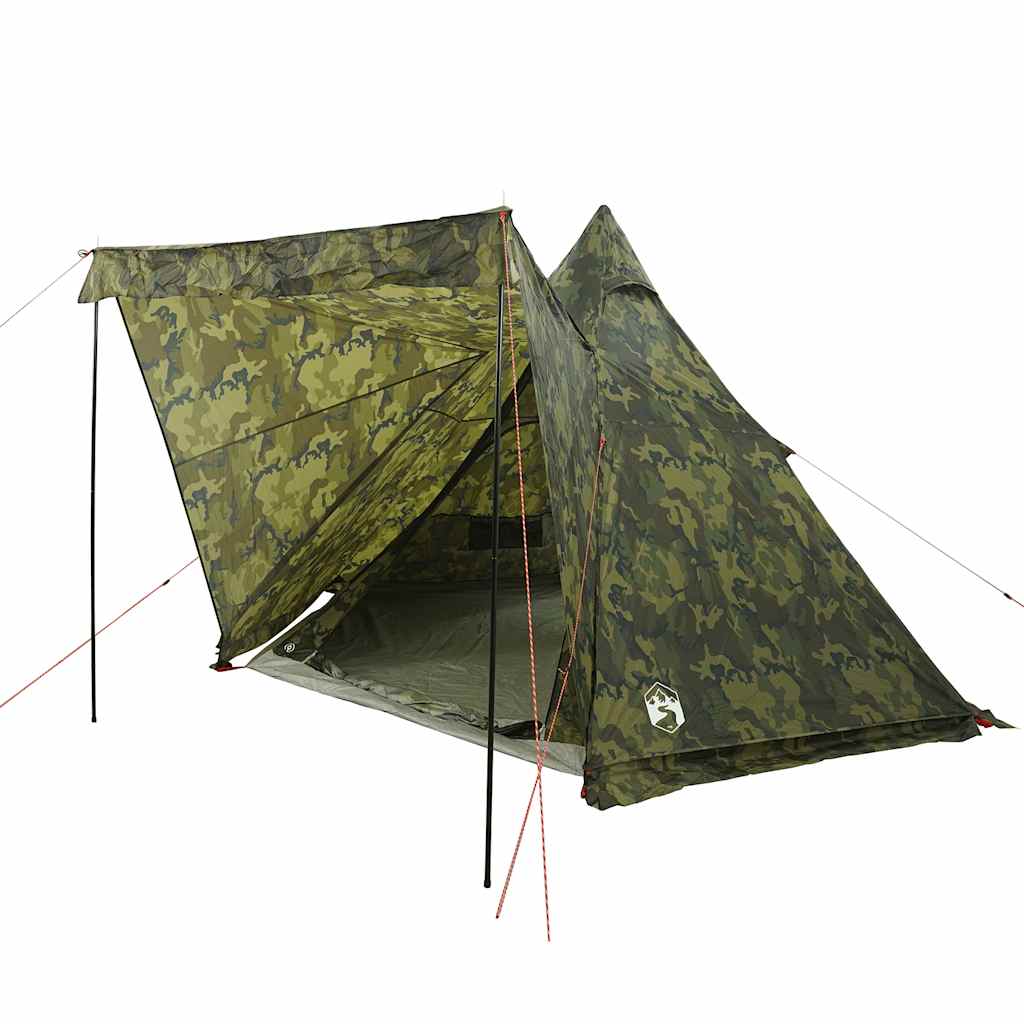 Tente tipi Vidaxl 6 personnes camouflage imperméable