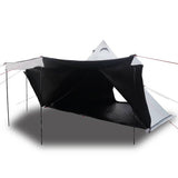 Vidaxl tente tipi 6 personnes imperméable tissu occultant blanc