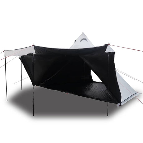 Vidaxl tente tipi 6 personnes imperméable tissu occultant blanc