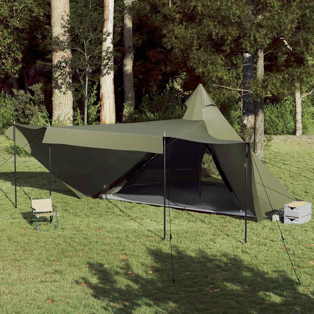 Tente tipi Vidaxl 6 personnes imperméable vert olive
