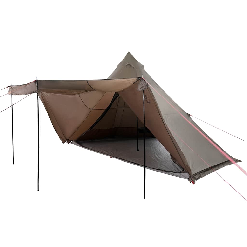 Tente tipi Vidaxl 6 personnes imperméable marron