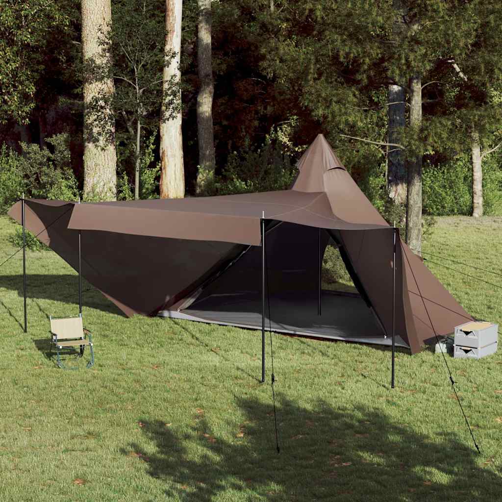 Tente tipi Vidaxl 6 personnes imperméable marron