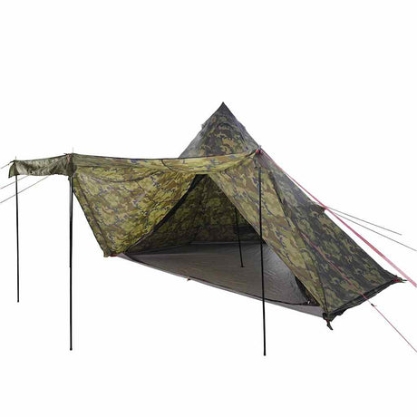 Tente tipi Vidaxl 6 personnes camouflage imperméable