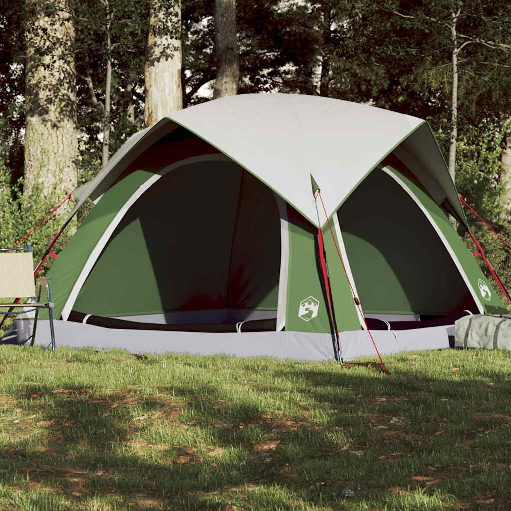 Vidaxl Tent 4 persone impermeabile verde