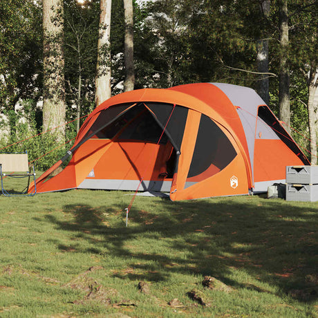 Tente tunnel Vidaxx 6 places imperméable gris et orange