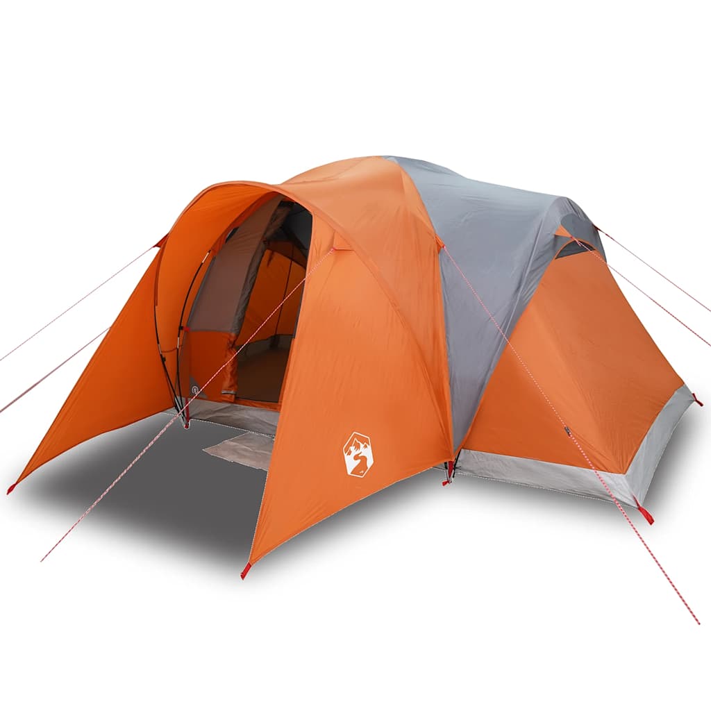 Vidaxl Dome Tenda Grey e arancione impermeabili per 6 persone