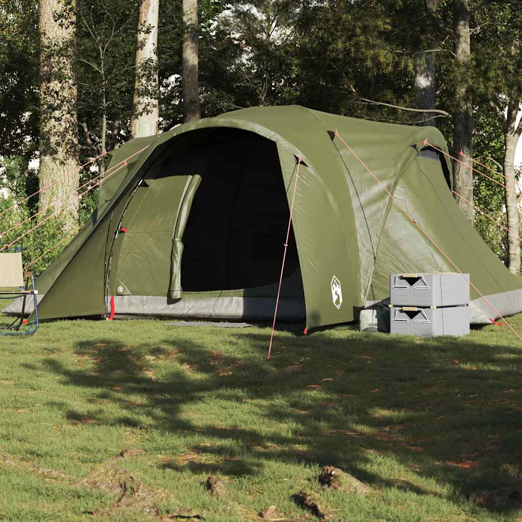 Vidaxl Dome Stan 6-Person Waterproof Olive Green