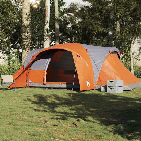 Tente dôme Vidaxx 6 personnes imperméable gris et orange